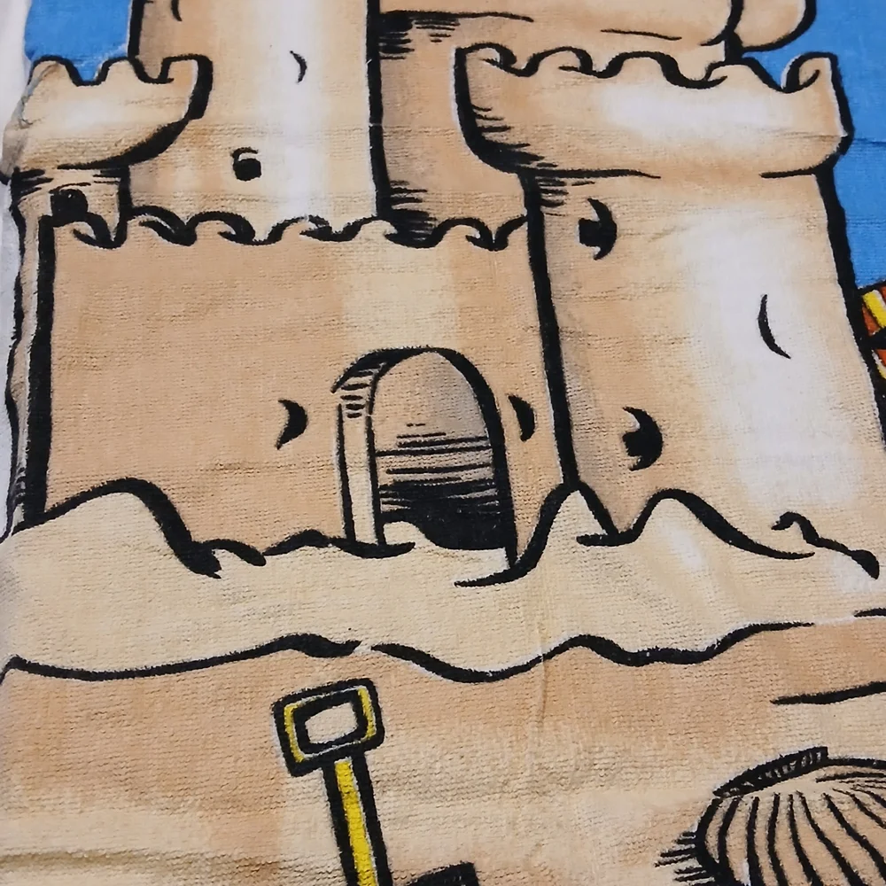 Vintage Kaufman Beaxh Towel Sandcastle